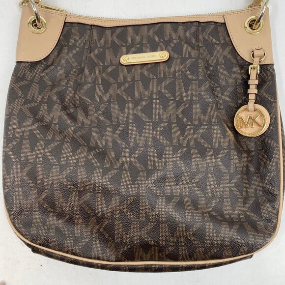 Michael Kors Brown Tan Adjustable Leather Crossbody Bag | Medium Size - Picture 10 of 10